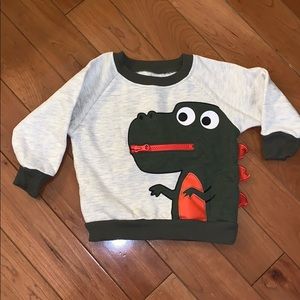 Little Rebels Shirts & Tops - Never Worn Dinosaur Sweatshirt with Zipper Little Rebels Shirts & Tops - Never Worn Dinosaur Sweatshirt with Zipper